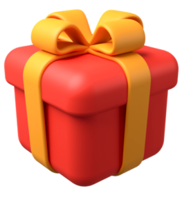 Caixa de presente simbolizando o bônus